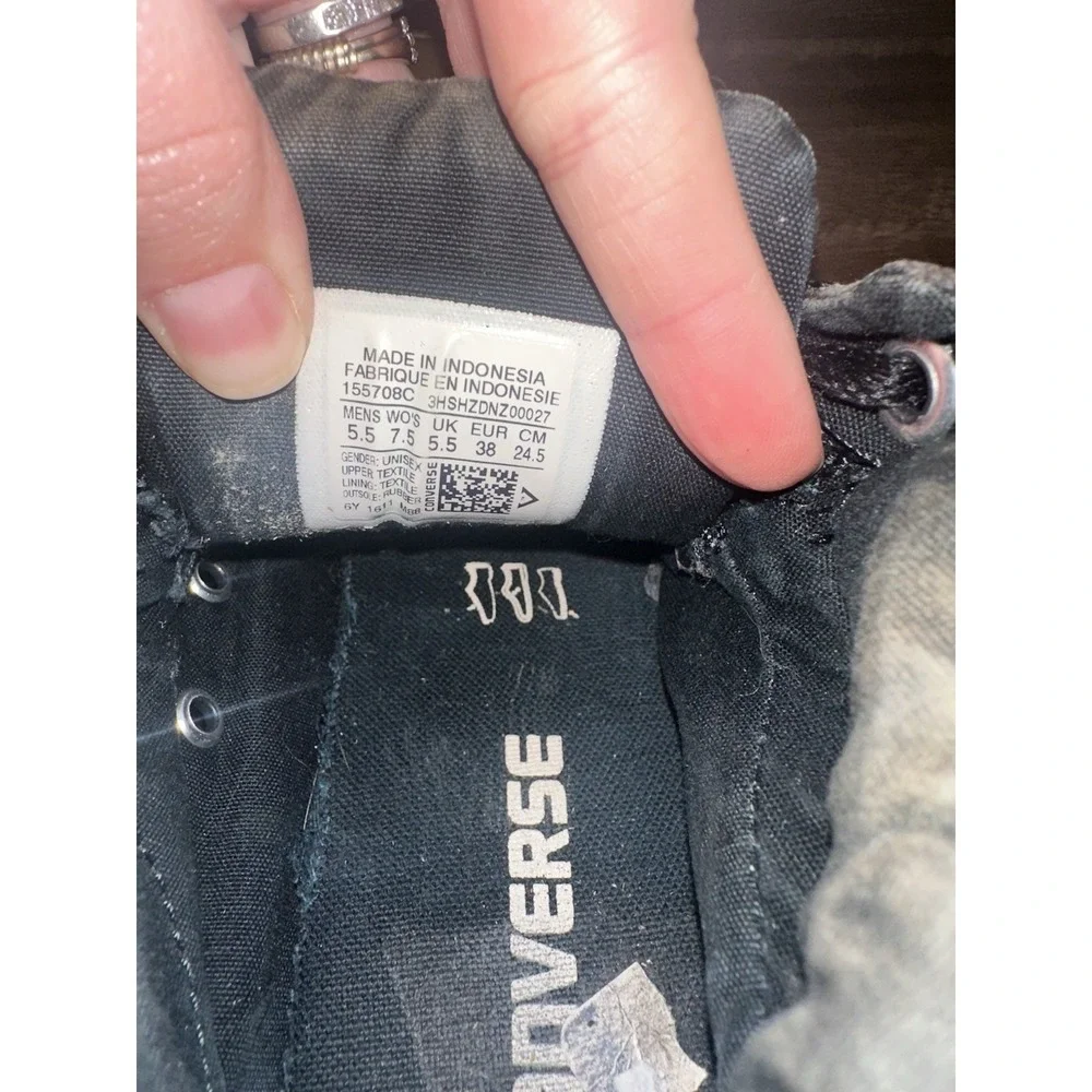 Converse Chuck Taylor All-Star Black Dark Honey Men's 5.5US Wome 7.5US Pre-Owned - Picture 9 of 9